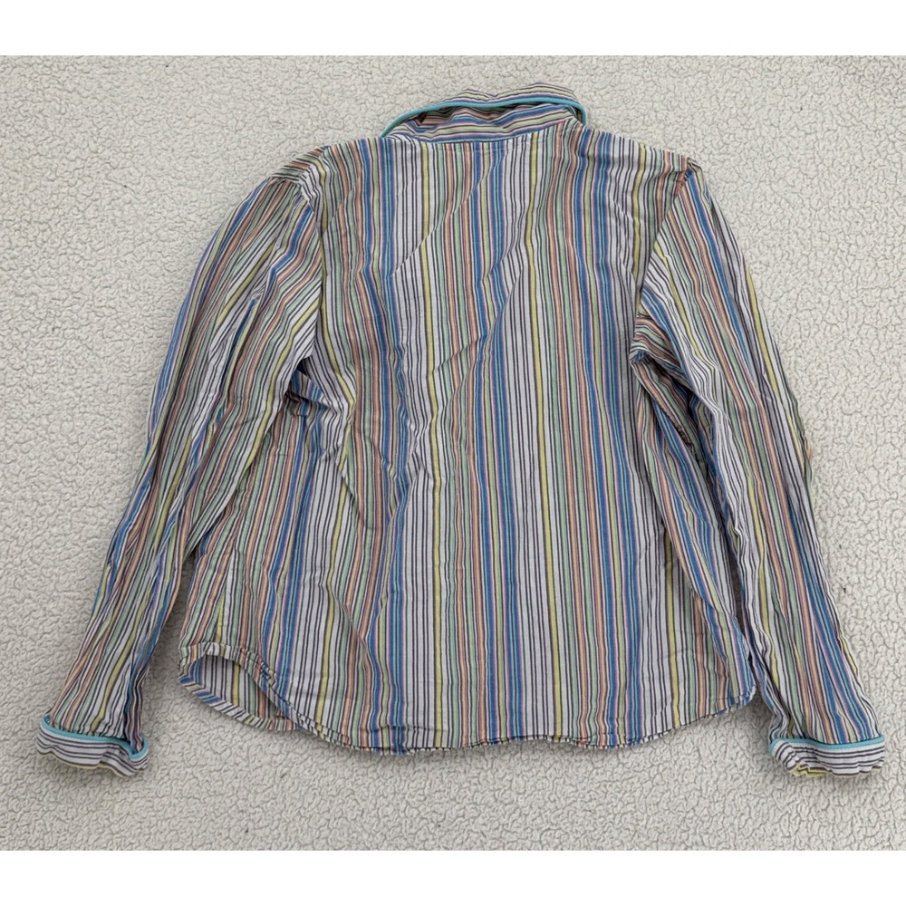 Victoria's Secret Women Size L Stripe Pajama Set Long Sleeve Button Top Pants - Picture 3 of 9